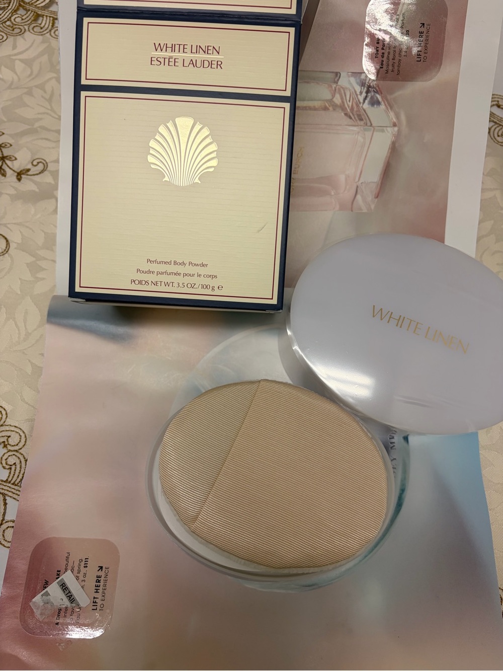 Estee Lauder White Linen Perfumed Body Powder - 3.5 oz/100g NIB